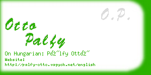 otto palfy business card